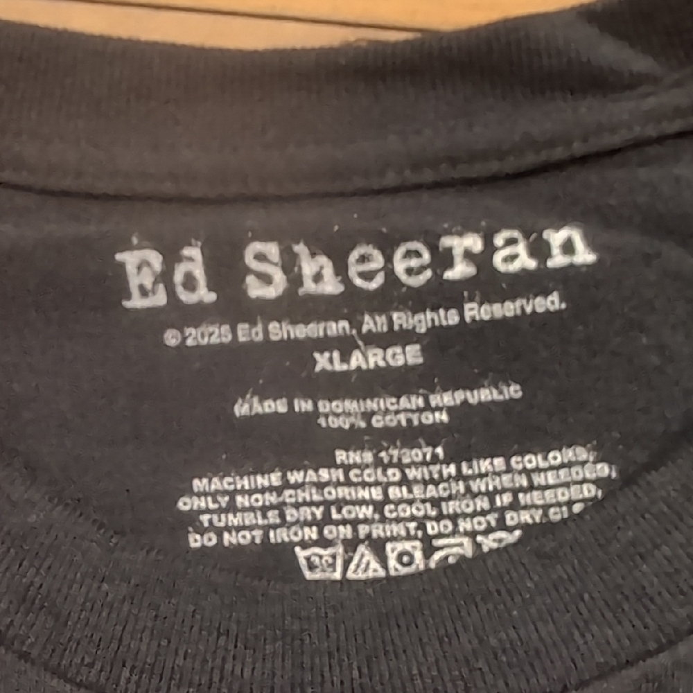 Ed Sheeran Shirt Womens XL Black T-shirt Tee - Picture 5 of 13
